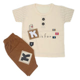 Boys Half Sleeves Suit 32784 - Fawn, Kids, Boys Sets And Suits, Chase Value, Chase Value