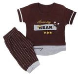 Boys Half Sleeves Suit 31863 - Dark Brown, Kids, Boys Sets And Suits, Chase Value, Chase Value