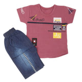 Boys Half Sleeves Suit 31871 - Hot Pink, Kids, Boys Sets And Suits, Chase Value, Chase Value