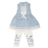 Girls Half Sleeves Suit 6773 - Blue, Kids, Girls Sets And Suits, Chase Value, Chase Value