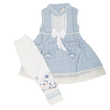 Girls Half Sleeves Suit 6773 - Blue, Kids, Girls Sets And Suits, Chase Value, Chase Value