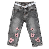 Girls Applique Denim Pant 535 - Grey, Kids, Girls Pants And Capri, Chase Value, Chase Value