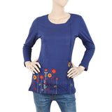 Women's Bottom Embroided Top ( Zel) - Navy Blue, Women, T-Shirts And Tops, Chase Value, Chase Value