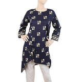 Women's Dobby Printed Kurti -Wqb-5026-D - Navy Blue, Women, Ready Kurtis, Chase Value, Chase Value