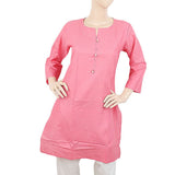 Women's Plain Dobby Kurti -Wqb-5026-M - Pink, Women, Ready Kurtis, Chase Value, Chase Value