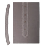 Men's Mashriq Embroidered Un-Stitched Suit - Dark-Grey, Men, Unstitched Fabric, Chase Value, Chase Value