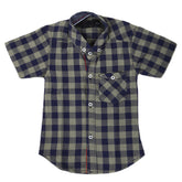 Boys Casual Check Half Sleeves Shirt - Green, Kids Clothes, Chase Value, Chase Value