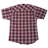 Boys Casual Check Half Sleeves Shirt - Maroon, Kids Clothes, Chase Value, Chase Value