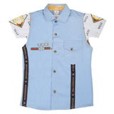 Boys Casual 2 Pcs Half Sleeves Shirt I40 - Light Blue, Kids, Boys Shirts, Chase Value, Chase Value