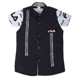 Boys Casual 2 Pcs Half Sleeves Shirt I40 - Navy Blue, Kids, Boys Shirts, Chase Value, Chase Value