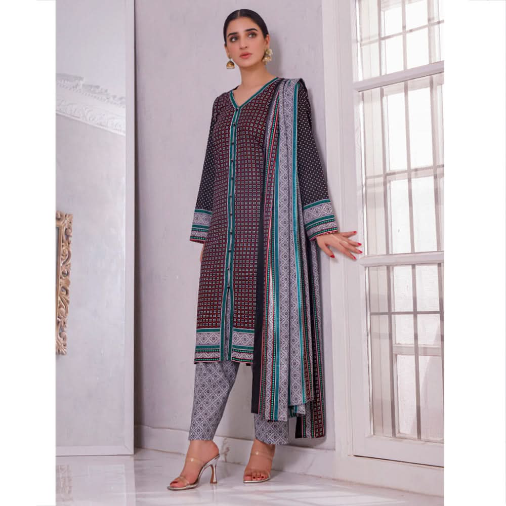 Five Star Smarttle Cambric Un-Stitched 3Pcs Suit - A, Women, 3Pcs Shalwar Suit, Chase Value, Chase Value