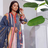 Halime Sultan Lawn Digital Print 3 Pcs Un-Stitched Suit - 12, Women, 3Pcs Shalwar Suit, Halime Sultan, Chase Value
