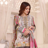 Halime Sultan Embroidered Lawn 3Pcs Unstitched Suit V1 - 6, Women, 3Pcs Shalwar Suit, Halime Sultan, Chase Value