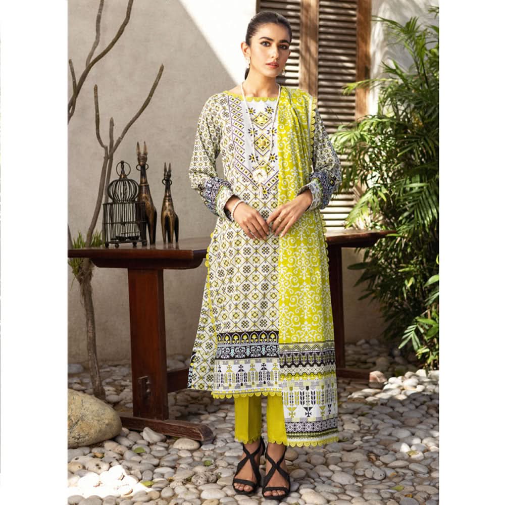 Anum Printed Lawn Unstitched 3Pcs Suit V3 - C5, Women, 3Pcs Shalwar Suit, Al-Zohaib Textiles, Chase Value