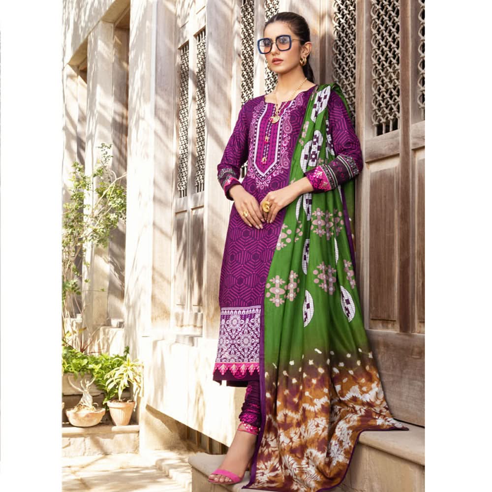 Anum Printed Lawn Unstitched 3Pcs Suit V3 - C6, Women, 3Pcs Shalwar Suit, Al-Zohaib Textiles, Chase Value
