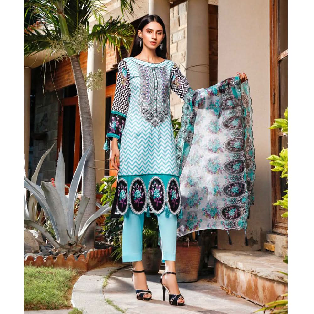 Omber Embroidered Lawn Un-Stitched 3Pcs Suit - AY-1867, Women, 3Pcs Shalwar Suit, Rana Arts, Chase Value