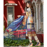 Bin Hameed Eliya Embroidered Lawn Unstitched 3 Pcs Suit - 07, Women, 3Pcs Shalwar Suit, Rana Art, Chase Value