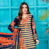 Sawan Classic Printed Lawn 3Pcs Unstitched Suit - A4, Women, 3Pcs Shalwar Suit, Sawan, Chase Value