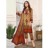 Sawan Classic Printed Lawn 3Pcs Unstitched Suit - A6, Women, 3Pcs Shalwar Suit, Sawan, Chase Value