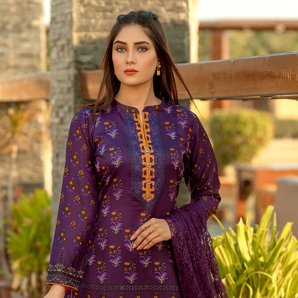 Rangoli Malai Unstitched 3Pcs Suit - 804, Women, 3Pcs Shalwar Suit, Chase Value, Chase Value