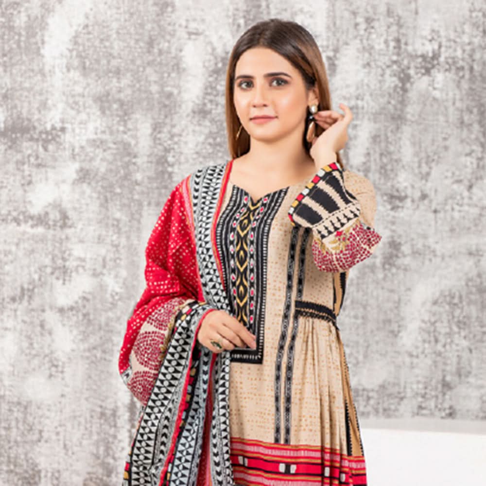Sahil Printed Lawn Un-Stitched 3Pcs Suit - A4, Women, 3Pcs Shalwar Suit, Chase Value, Chase Value