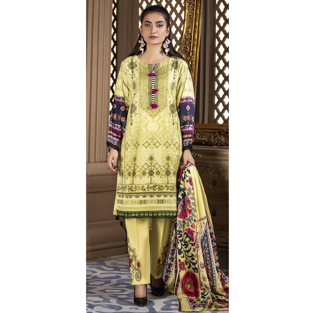 Gul-O-Gulzar Embroidered Lawn Un-Stitched 3Pcs Suit - 6, Women, 3Pcs Shalwar Suit, Noor Jahan, Chase Value