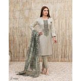 Zysha Embroidered Lawn Zari Fancy Dupatta Un-Stitched 3Pcs Suit - 6555, Women, 3Pcs Shalwar Suit, Tawakkal Fabrics, Chase Value