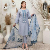 Zysha Embroidered Lawn Zari Fancy Dupatta Un-Stitched 3Pcs Suit - 6557, Women, 3Pcs Shalwar Suit, Tawakkal Fabrics, Chase Value