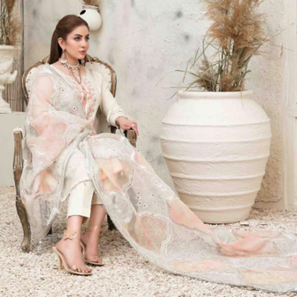 Zysha Embroidered Lawn Zari Fancy Dupatta Un-Stitched 3Pcs Suit - 6558, Women, 3Pcs Shalwar Suit, Tawakkal Fabrics, Chase Value