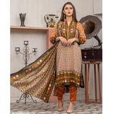 Three Star Printed Lawn 3 Pcs Un-Stitched Suit Vol 5 - 2-B, Women, 3Pcs Shalwar Suit, Al Dawood Textiles, Chase Value