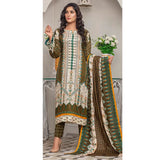 Three Star Printed Lawn 3 Pcs Un-Stitched Suit Vol 5 - 6-B, Women, 3Pcs Shalwar Suit, Al Dawood Textiles, Chase Value