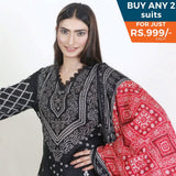 Three Star Printed Lawn 3 Pcs Un-Stitched Suit Vol 4 - 4-A, Women, 3Pcs Shalwar Suit, Al-Dawood Textiles, Chase Value