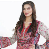 Three Star Printed Lawn 3 Pcs Un-Stitched Suit Vol 4 - 7-A, Women, 3Pcs Shalwar Suit, Al-Dawood Textiles, Chase Value