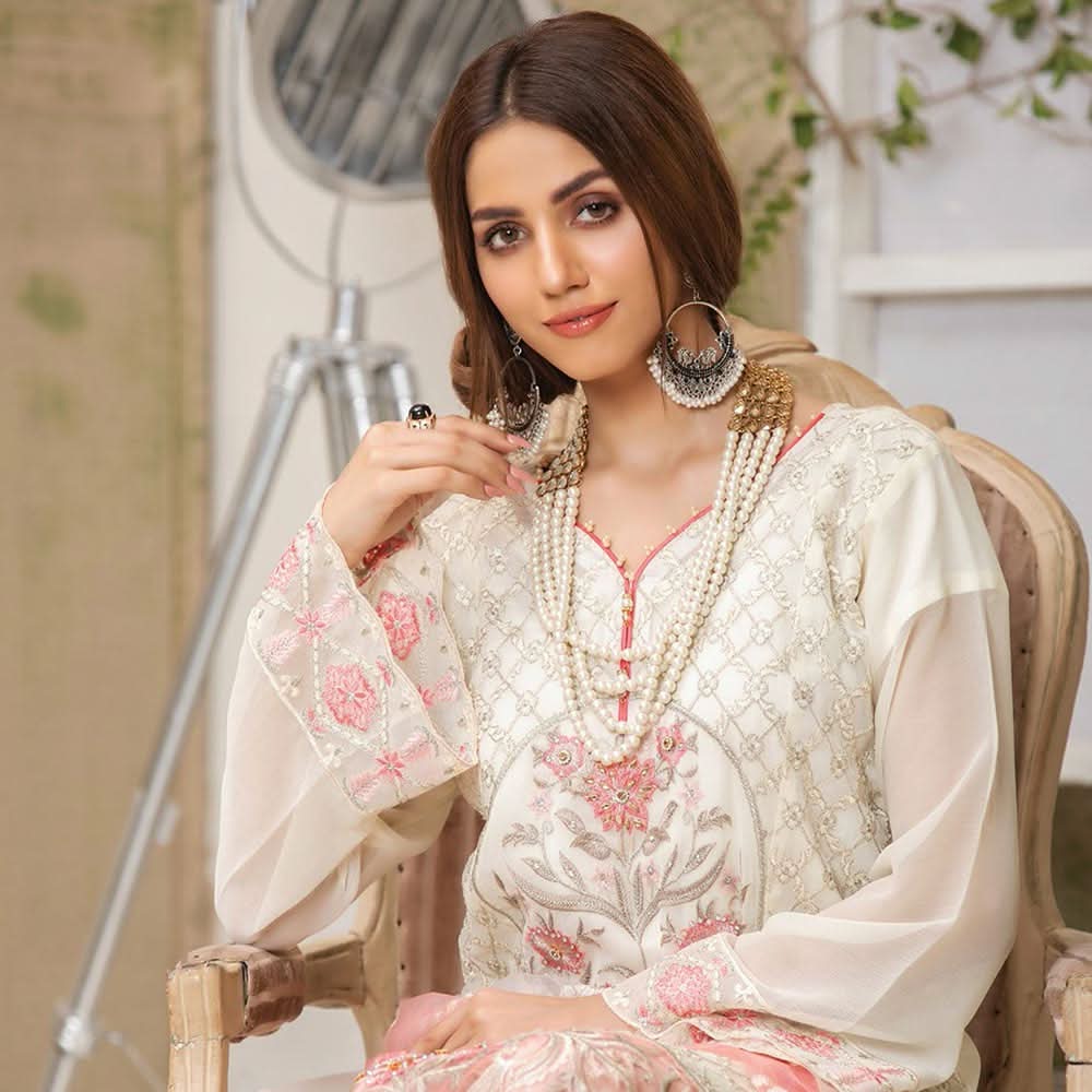 Luxury Embroidered Chiffon Semi-Stitched Suit - AY-2772, Women, 3Pcs Shalwar Suit, Rana Arts, Chase Value