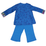 Girls Embroidered Cotton Suit 2 Pcs - Blue, Kids, Girls Sets And Suits, Chase Value, Chase Value
