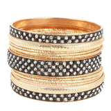 Women's Fancy Bangles 13 Pcs - Black - test-store-for-chase-value