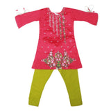 Girls Embroidered Masuri Suit 3 Pcs - Pink, Kids, Girls Sets And Suits, Chase Value, Chase Value
