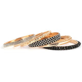 Women's Fancy Bangles 11 Pcs - Black - test-store-for-chase-value