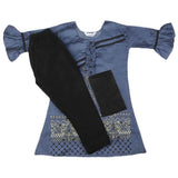 Girls Embroidered Masuri Suit 3 Pcs - Grey, Kids, Girls Sets And Suits, Chase Value, Chase Value