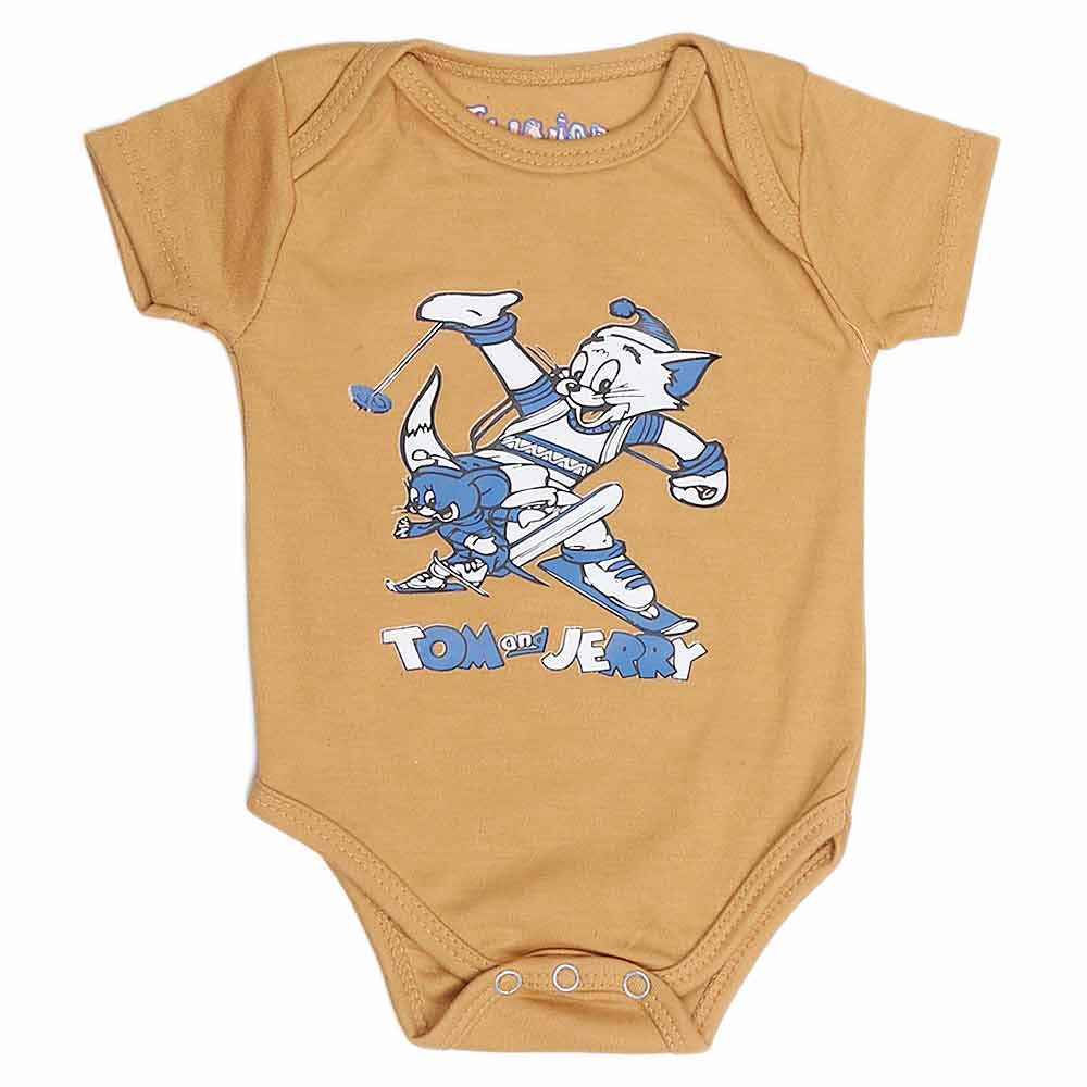 Newborn Boys Romper - Mustard, Kids, NB Boys Rompers, Chase Value, Chase Value