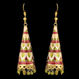 Women's Fancy Ear Jhumki - Golden - Green, Jewellery, Chase Value, Chase Value