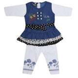 Girls Embroidered Cotton Suit 2 Pcs - Blue, Kids, Girls Sets And Suits, Chase Value, Chase Value