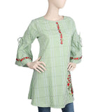Women's Strip Cotton Kurti - Green, Women, Ready Kurtis, Chase Value, Chase Value