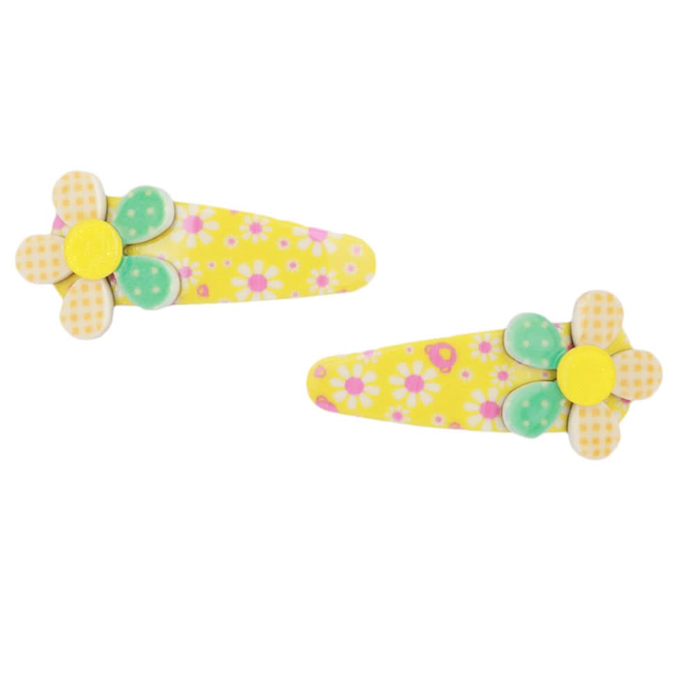 Girls Hair Pin 2 Pcs- Yellow, Kids, Hair Accessories, Chase Value, Chase Value