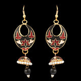 Women's Fancy Ear Jhumki - Golden - Black, Jewellery, Chase Value, Chase Value