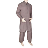 Men's Embroidered Shalwar Kameez Band Collar - Coffee, Men, Shalwar Kameez, Chase Value, Chase Value