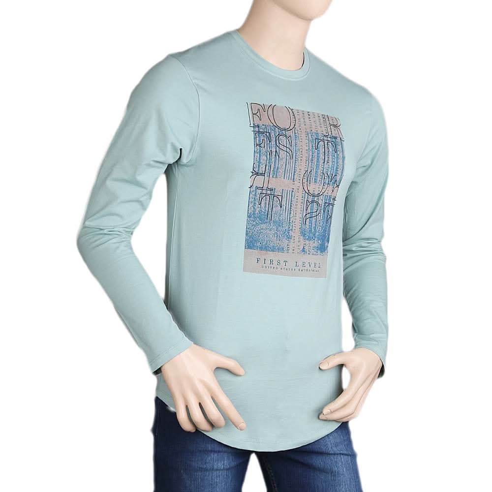 Men's Full Sleeves T Shirt - Cyan, Mens T-Shirts, Chase Value, Chase Value