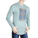 Men's Full Sleeves T Shirt - Cyan, Mens T-Shirts, Chase Value, Chase Value