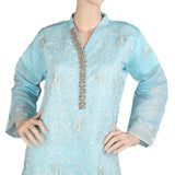 Women's Fancy Embroidered Kurti - Blue, Women, Ready Kurtis, Chase Value, Chase Value