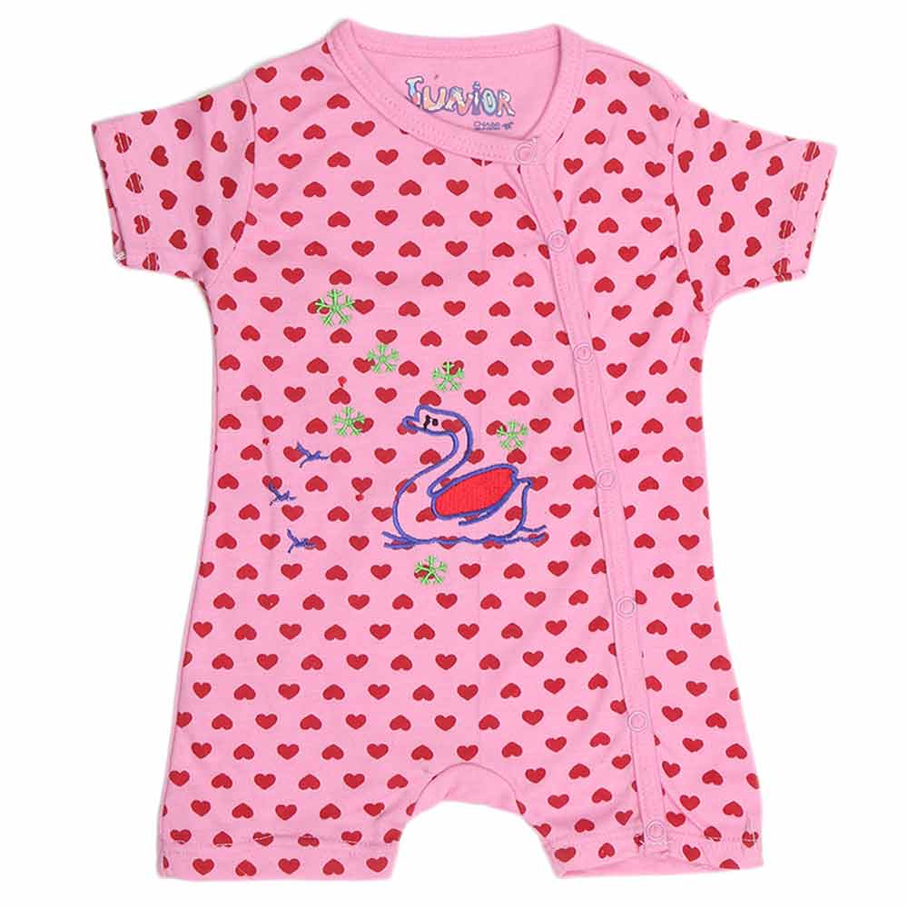 Newborn Girls Fancy Romper - Pink - test-store-for-chase-value